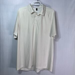 Lululemon Men's Ivory Blend Technical Polo Size XL.‎ EUC